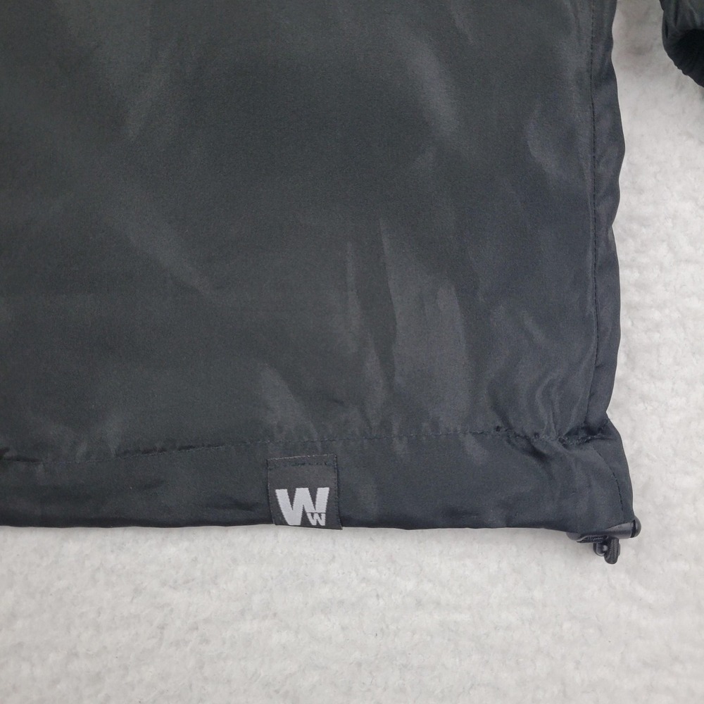 Woodward‎ Jacket Mens Small Black Hooded Windbreaker Lightweight Full Zip 540 - Picture 11 of 11